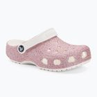 Crocs Classic Glitter Clog λευκά/ελατήριο παιδικές σαγιονάρες