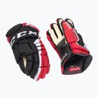 CCM JetSpeed FT4 SR γάντια χόκεϊ μαύρο/κόκκινο/λευκό