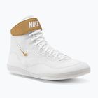 Ανδρικά παπούτσια πάλης Nike Inflict 3 λευκό/μεταλλικό χρυσό