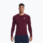 Under Armour ανδρικό μακρυμάνικο προπονητικό Ua HG Armour Comp LS μπορντό/λευκό