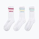 IMPALA Stripe γυναικείες κάλτσες 3 ζευγάρια λευκές IM787000