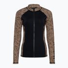 Γυναικείο μακρυμάνικο κολύμβησης Hurley Leopard Zip Front brown sugar