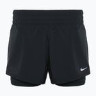 Γυναικείο σορτς τρεξίματος Nike One Dri-FIT 2IN1 μαύρο/ασημί αντανακλαστικό