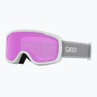 Γυναικεία μάσκα σκι Giro Moxie white & grey chute/ amber pink/ yellow