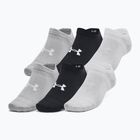 Under Armour Essential No Show 6 Pack προπονητικές κάλτσες μαύρες/μαύρες/γκρι μαύρες