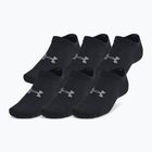 Under Armour Essential No Show 6 Pack κάλτσες προπόνησης μαύρες/μαύρες/καστλέροκ