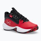 Under Armour GS Lockdown 7 κόκκινα/μαύρα/λευκά παιδικά παπούτσια μπάσκετ