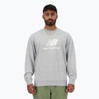 Ανδρικό New Balance Stacked Logo French Terry Crew αθλητικό γκρι φούτερ