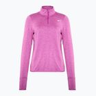 Nike Swift Element UV 1/4-Zip γυναικείο μακρυμάνικο για τρέξιμο φούξια, δαμασκηνί/δερματίνη