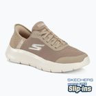 SKECHERS Slip-ins γυναικεία παπούτσια Go Walk Flex Grand Entry taupe/λευκό