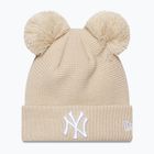 Γυναικείος χειμερινός σκούφος New Era Wmns Double Pom Nyy light beige