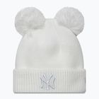 Γυναικείο χειμερινό καπέλο New Era Double Pom Knit Beanie New York Yankees λευκό