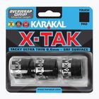 Περιτύλιγμα ρακέτας σκουός Karakal X-TAK Grip 3 τεμάχια μαύρο.