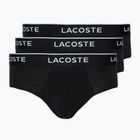 Lacoste ανδρικό σλιπ 8H3472 3 ζευγάρια μαύρο