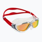 Aquasphere Vista λευκή/ασημί/κόκκινη μάσκα κολύμβησης τιτανίου MS5050915LMR