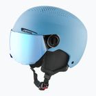 Alpina παιδικό κράνος σκι Zupo Visor Q-Lite smoke/ blue matt