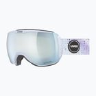 Γυναικεία γυαλιά σκι UVEX Downhill 2100 CV WE S2 αρκτικό μπλε ματ/καθρέφτης λευκό/colorvision πράσινο