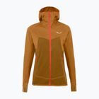 Γυναικείο trekking φούτερ Salewa Puez Hybrid PL FZ Hoody χρυσό καφέ μελανζέ