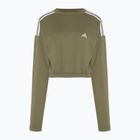 Γυναικείο φούτερ adidas Hyperglam Crop Crew focus olive