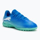 Παιδικά παπούτσια ποδοσφαίρου PUMA Future 7 Play TT Jr hyperlink blue/mint/puma white