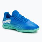 Παιδικά παπούτσια ποδοσφαίρου PUMA Future 7 Play It hyperlink blue/mint/puma white