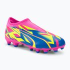 PUMA Ultra Match Ll Energy FG/AG Jr παιδικές μπότες ποδοσφαίρου φωτεινό ροζ/υψηλό μπλε/κίτρινο συναγερμός