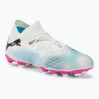 PUMA Future 7 Match FG/AG παιδικά ποδοσφαιρικά παπούτσια puma λευκό/puma μαύρο/poison pink