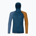 Ανδρικό θερμικό μακρυμάνικο ORTOVOX 120 Comp Light Hoody petrol blue