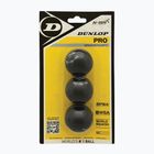 Dunlop Pro Blister μπάλες σκουός 3 τεμάχια μαύρες 700109