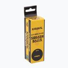 Karakal Elite Double Yellow Dot μπάλες για σκουός 12 τμχ μαύρο.