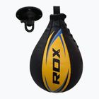 Πυγμαχία μαργαριτάρι RDX Speed Ball Leather Multi μαύρο και κίτρινο 2SBL-S2YU
