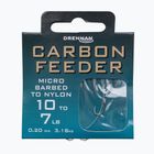 Drennan Carbon Feeder methode leader micro barbless αγκίστρι + πετονιά 8 τεμάχια σαφές HNCFDM014