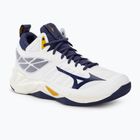 Παπούτσια βόλεϊ Mizuno Wave Dimension Mid white/blue ribbon/mp gold