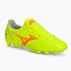 Mizuno Morelia Neo IV Pro MD κίτρινο ασφαλείας/καυτό κοράλλι 2/ασημένιο γαλαξία ανδρικά ποδοσφαιρικά παπούτσια