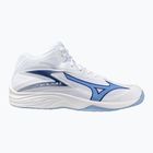 Mizuno Thunder Blade Z Mid παπούτσι βόλεϊ λευκό/μπλε μπλε/μπλε αερόμπλε