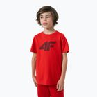 Παιδικό T-shirt 4F κόκκινο HJZ22-JTSM002