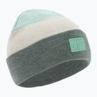 Παιδικό χειμερινό καπέλο 4F πράσινο και λευκό HJZ22-JCAD002