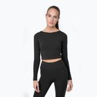 Γυναικεία μπλούζα γιόγκα 4F μαύρο H4Z22-TSDL019