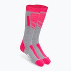 Παιδικές κάλτσες σκι 4F γκρι-ροζ 4FJAW22UFSOF028