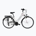 Γυναικείο ποδήλατο πεζοπορίας Romet Gazela λευκό-μωβ R23A-TRE-28-17-2866A