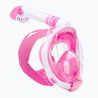 Παιδική μάσκα προσώπου για κολύμπι με αναπνευστήρα AQUASTIC ροζ SMK-01R