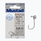 Mustad Micro jig head 3 τεμάχια μέγεθος 2 ασημί PDF-729-015-002