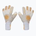 Γάντια τερματοφύλακα Football Masters Voltage Plus NC v 4.0 λευκό και χρυσό 1171-4