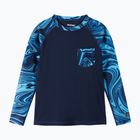 Reima Kroolaus παιδικό μπλουζάκι για κολύμπι μαύρο και μπλε 5200150A-6985