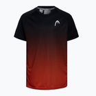 HEAD Topspin παιδικό μπλουζάκι τένις μαύρο και πορτοκαλί 816062
