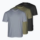 Pinewood ανδρικό t-shirt 3-pack olive/shadoblu/μαύρο