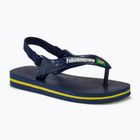 Παιδικά σανδάλια Havaianas Baby Brasil Logo II navy blue / citrus yelloew