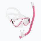 Cressi Estrella Jr παιδικό σετ αναπνευστήρα + μάσκα κορυφής + αναπνευστήρας ροζ DM350040