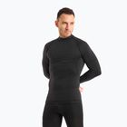 Ανδρικό Mico Odor Zero Mock Neck thermal T-shirt μαύρο IN01451