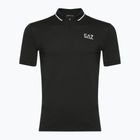 Ανδρικό EA7 Emporio Armani Golf Pro Polo μαύρο πουκάμισο